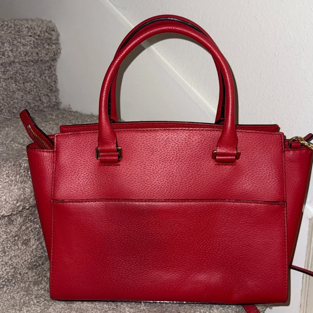 Kate Spade Red Leather Lana Satchel - Picture 6 of 14